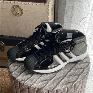Black/white patent leather adidas- brand new....